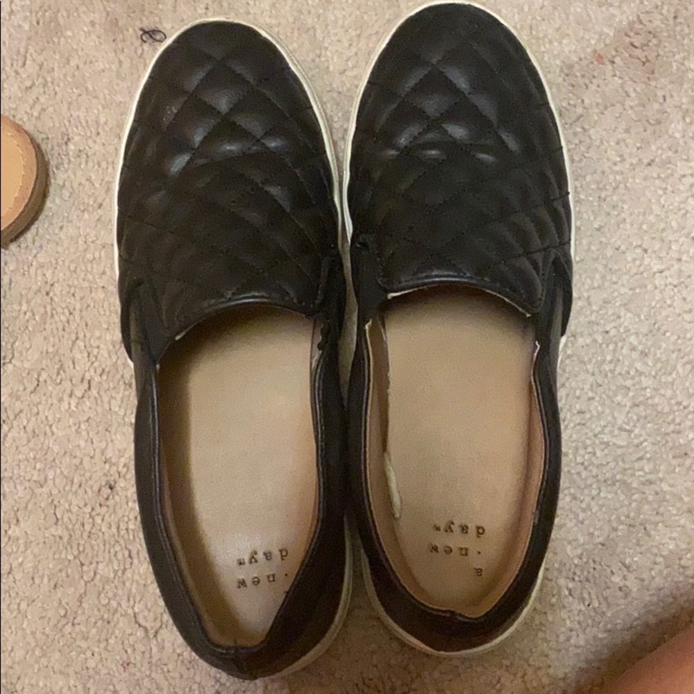 Black slip on shoes